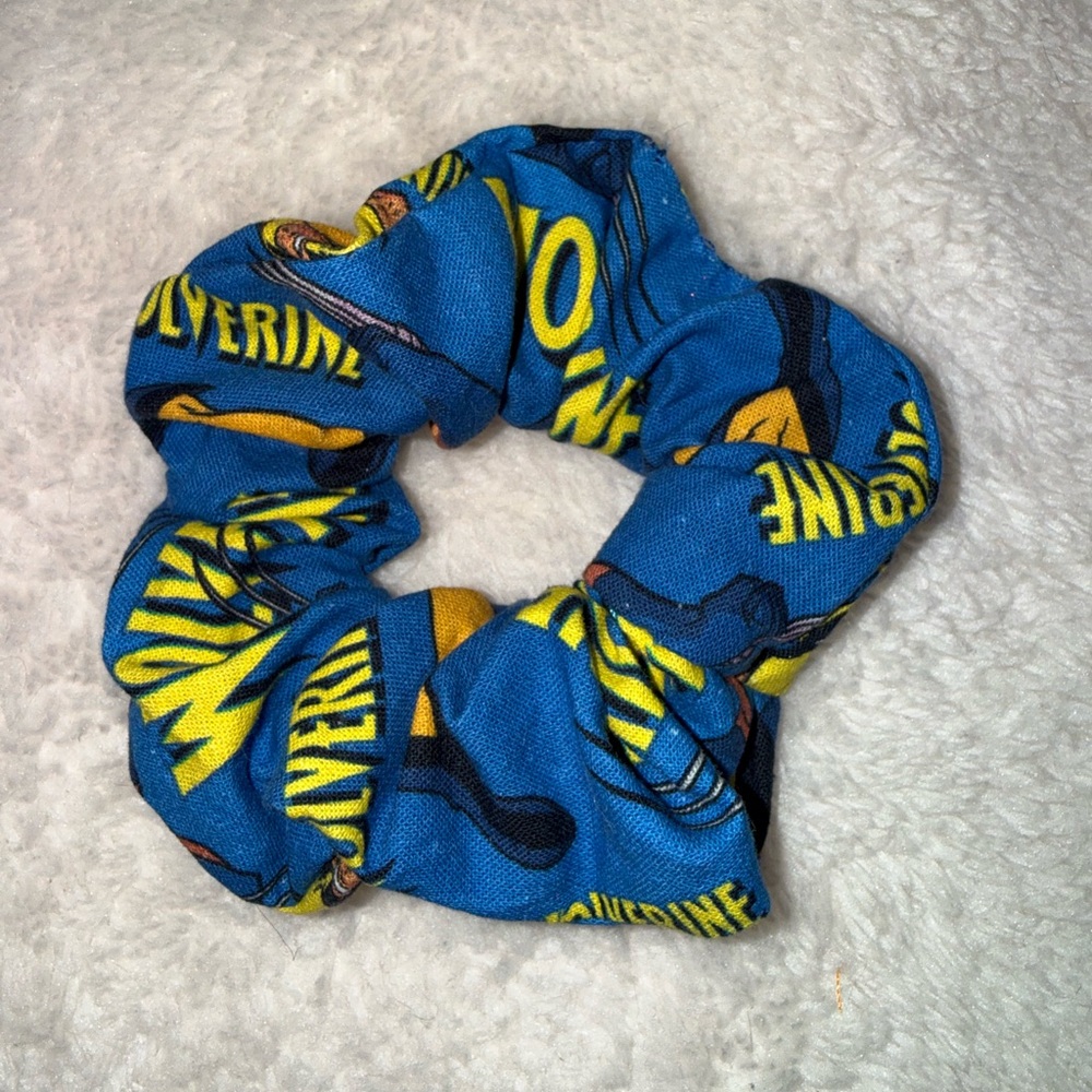 Wolverine Blue Scrunchie - Marvel Character Hair Accessory